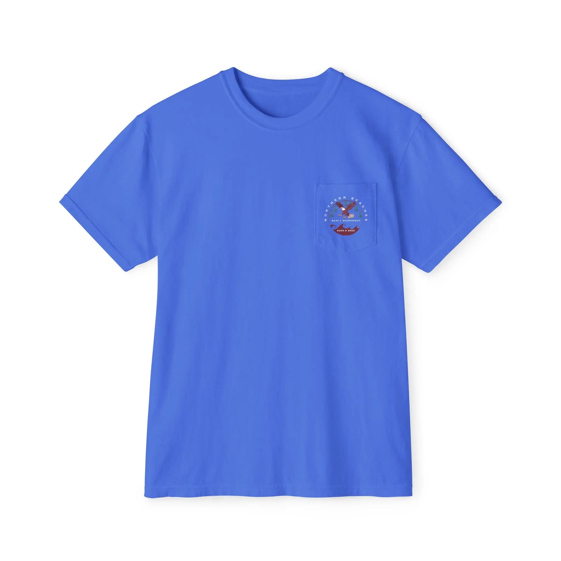 Pocket T-Shirt Northern Beaches 2x custom logo 
