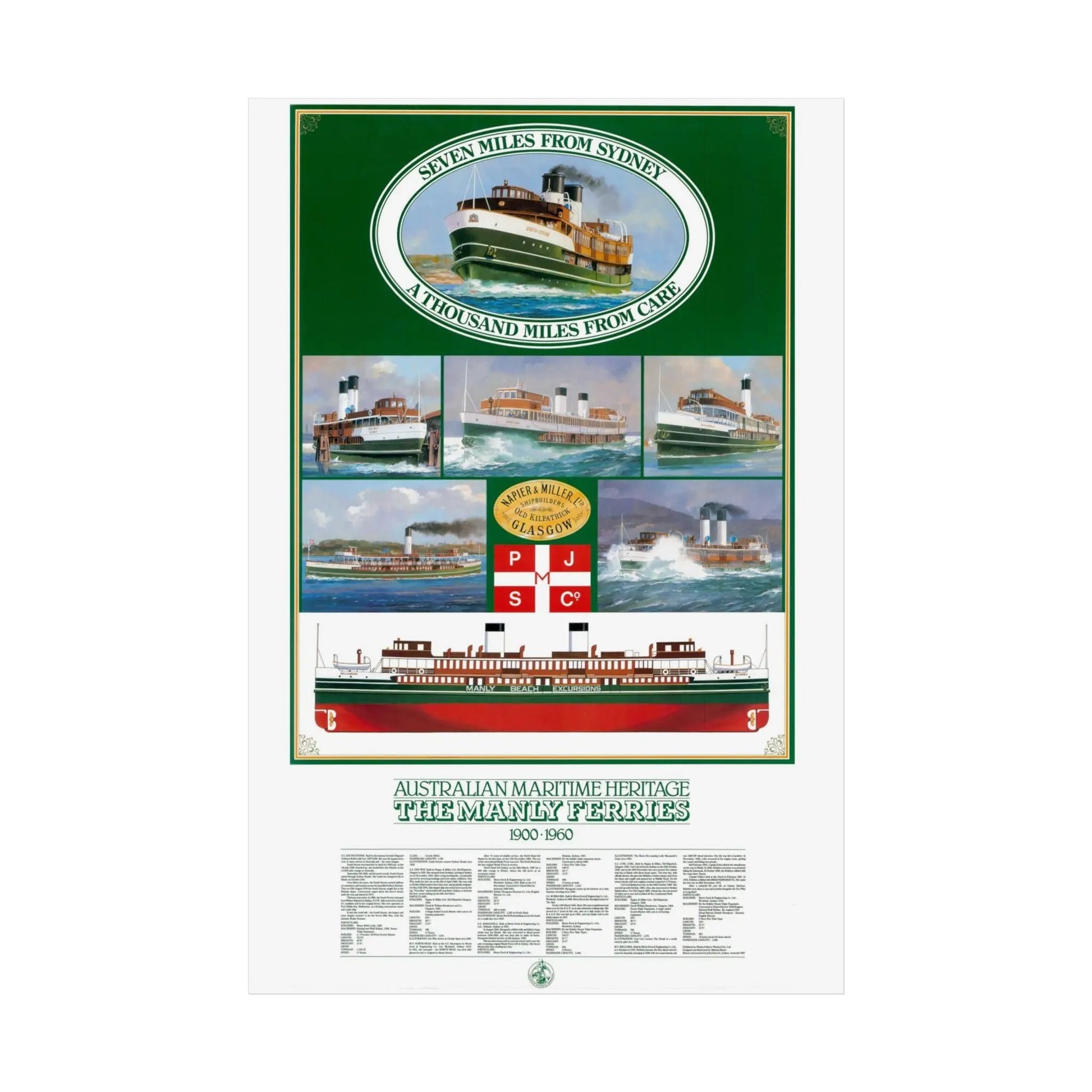 Poster Sydney Manly Ferries 