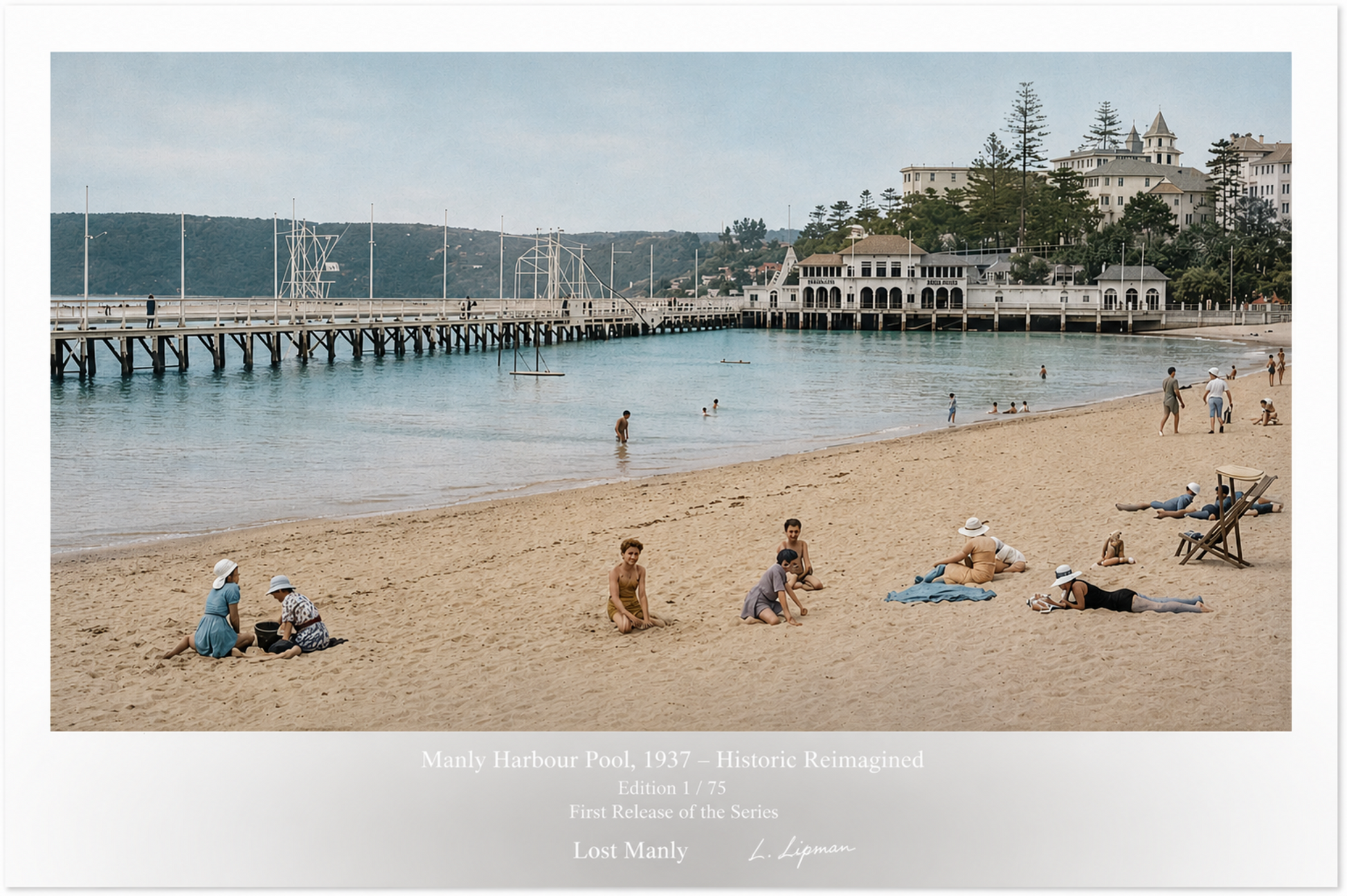 1930s Manly Harbour Pool Poster – Historic Sydney Wall Art - Lost Manly Shop
