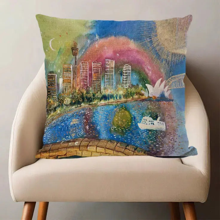 Sydney Coastal Charm Cushion Cover – Unique Art for Home Decor (Copy) Lost Manly Shop