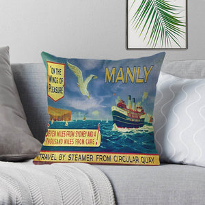 Sydney Coastal Charm Cushion Cover – Unique Art for Home Decor (Copy) Lost Manly Shop