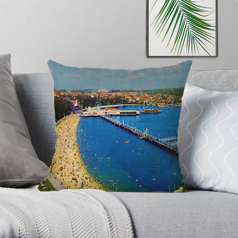 Sydney Coastal Charm Cushion Cover – Unique Art for Home Decor (Copy) Lost Manly Shop