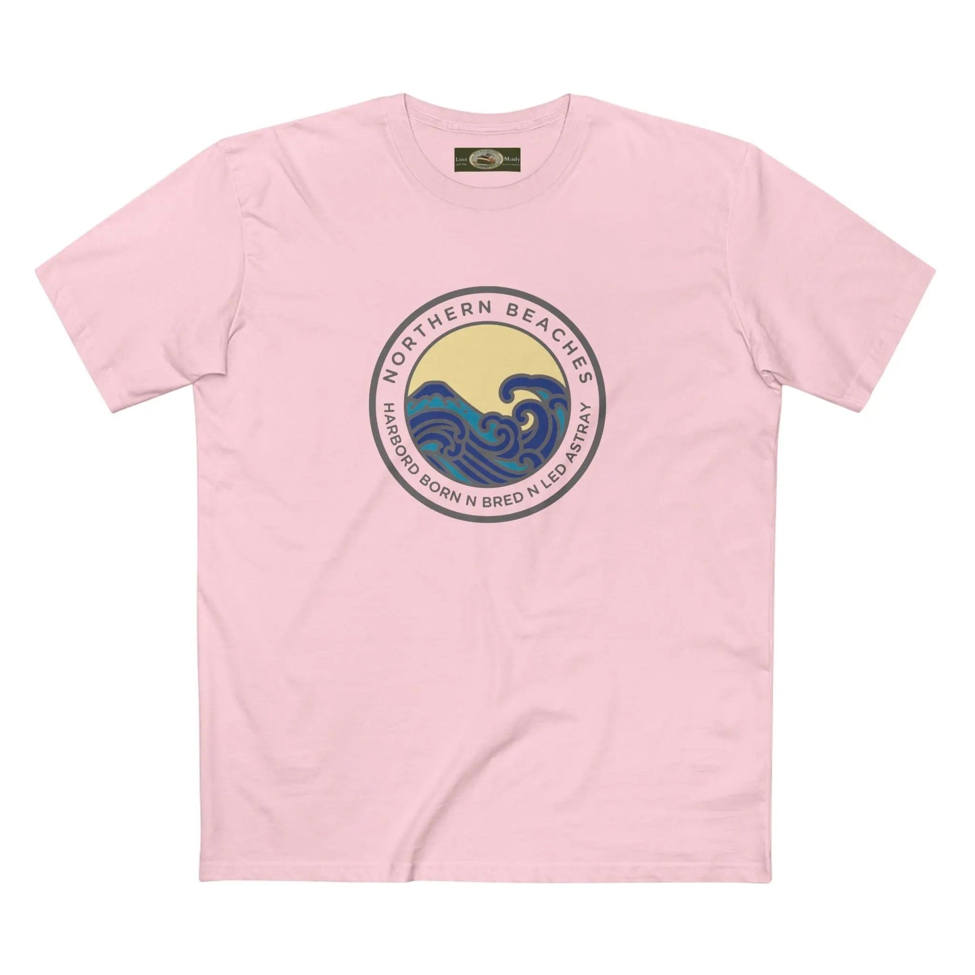 T-Shirt Northern Beaches Harbord Born n Bred n Led Astray Custom Logo Front 