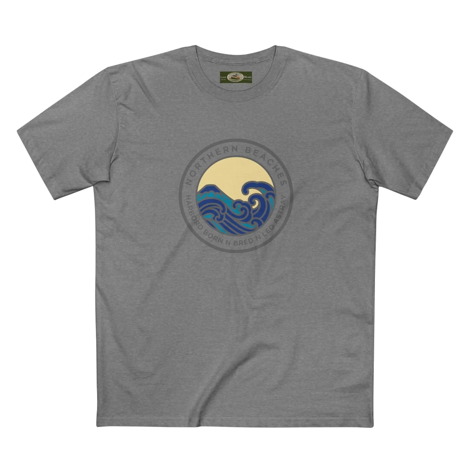 T-Shirt Northern Beaches Harbord Born n Bred n Led Astray Custom Logo Front 