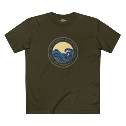 T-Shirt Northern Beaches Harbord Born n Bred n Led Astray Custom Logo Front 