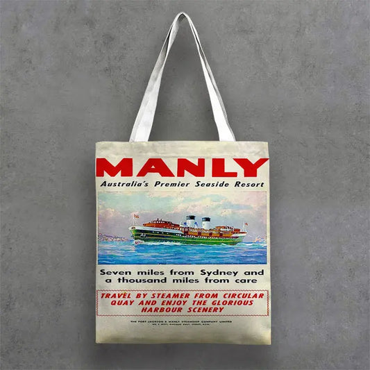 Tote Bags Manly and Sydney Harbour Coastal Art 