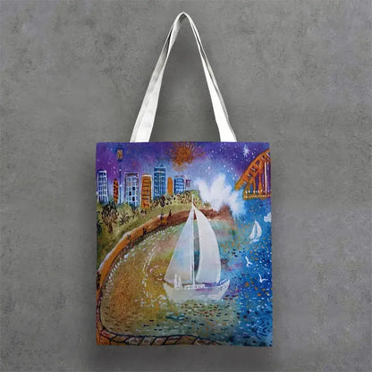 Tote Bags Manly and Sydney Harbour Coastal Art 
