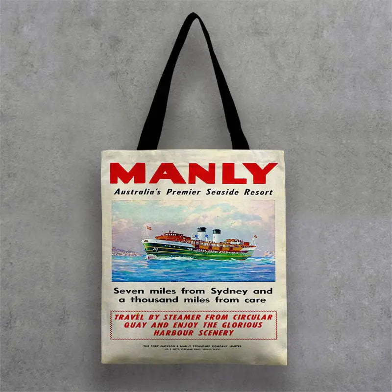 Tote Bags featuring double sided printed Sydney Harbour & Northern Beaches Authentic Coastal Art 