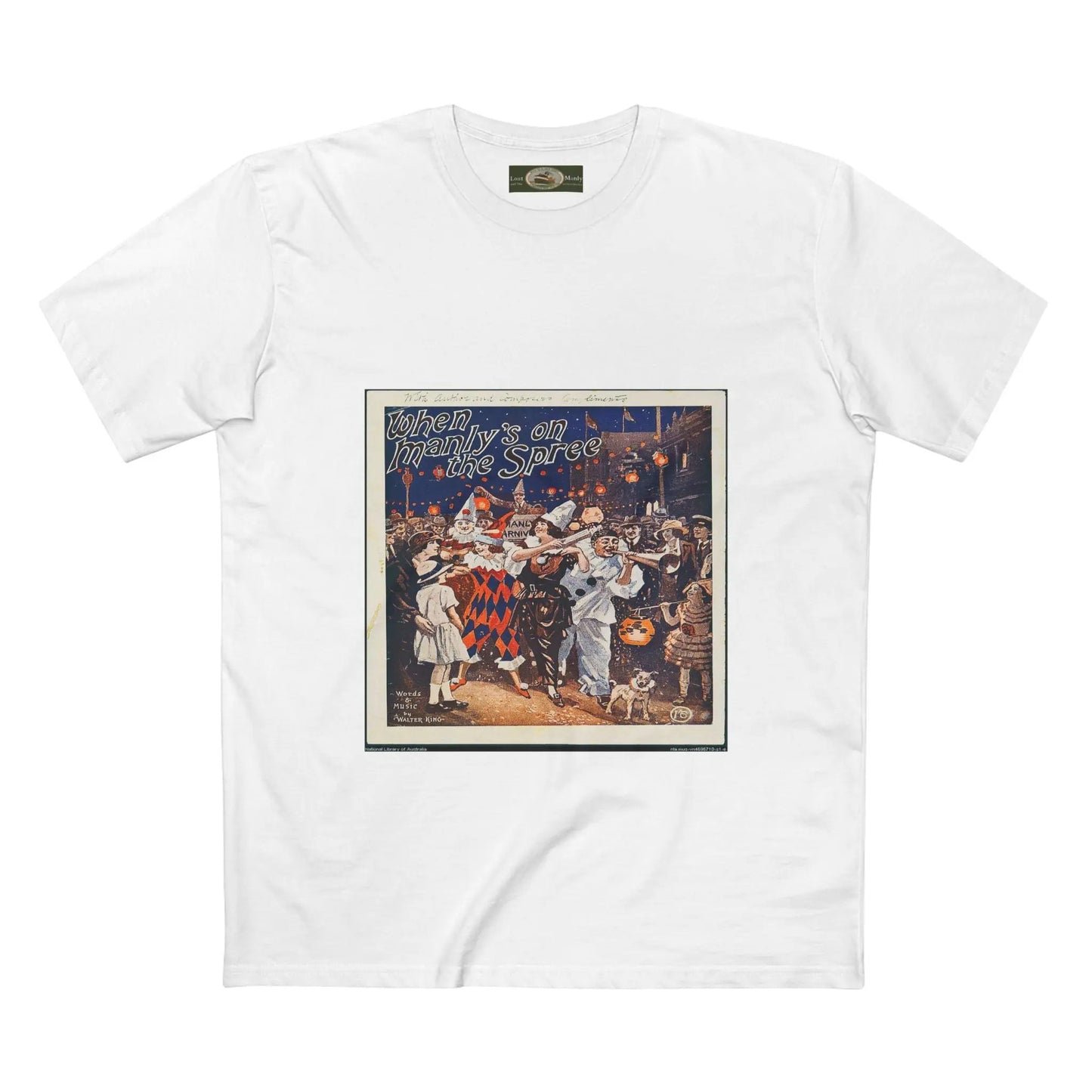 Vintage Manly Mardi Gras Staple Tee 