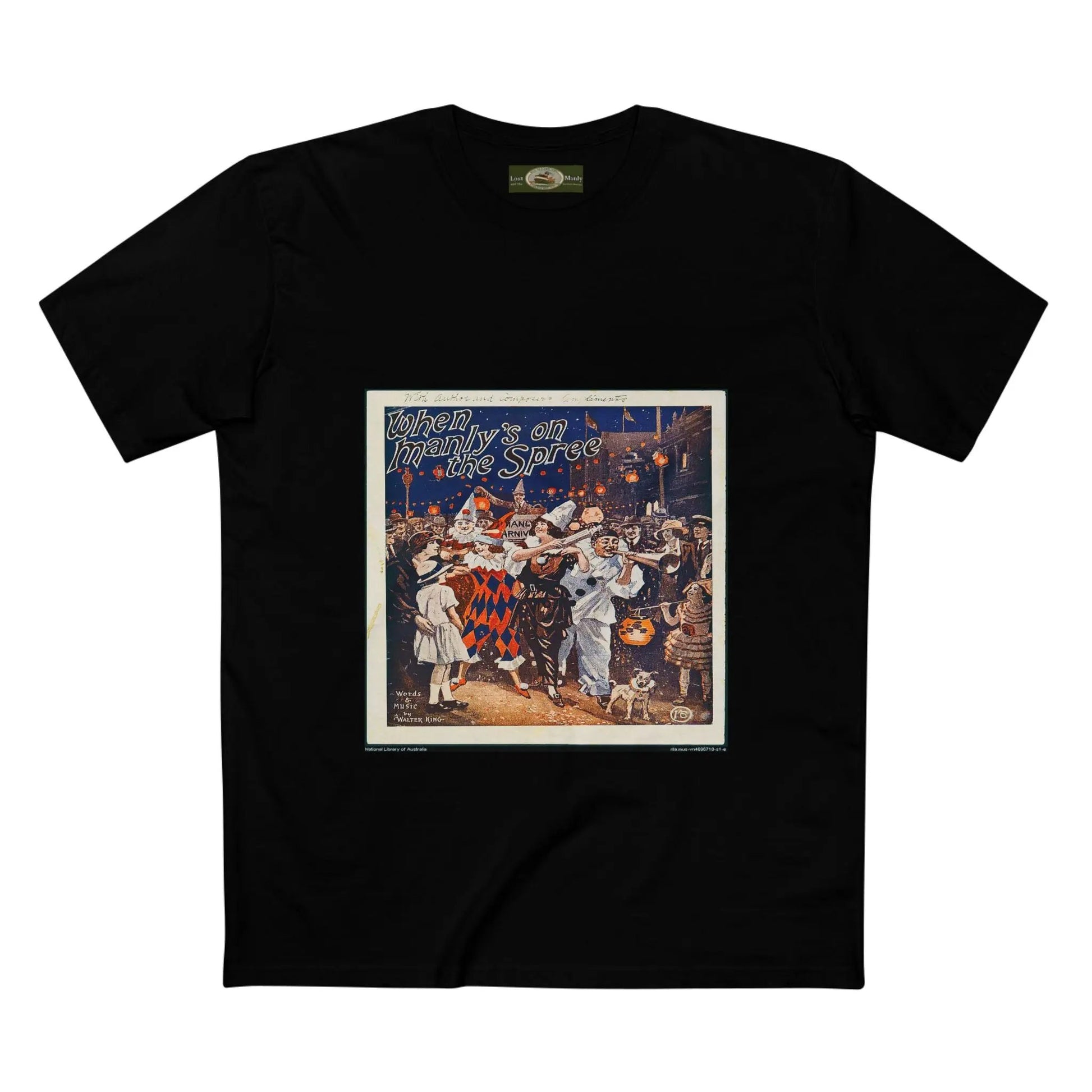 Vintage Manly Mardi Gras Staple Tee 