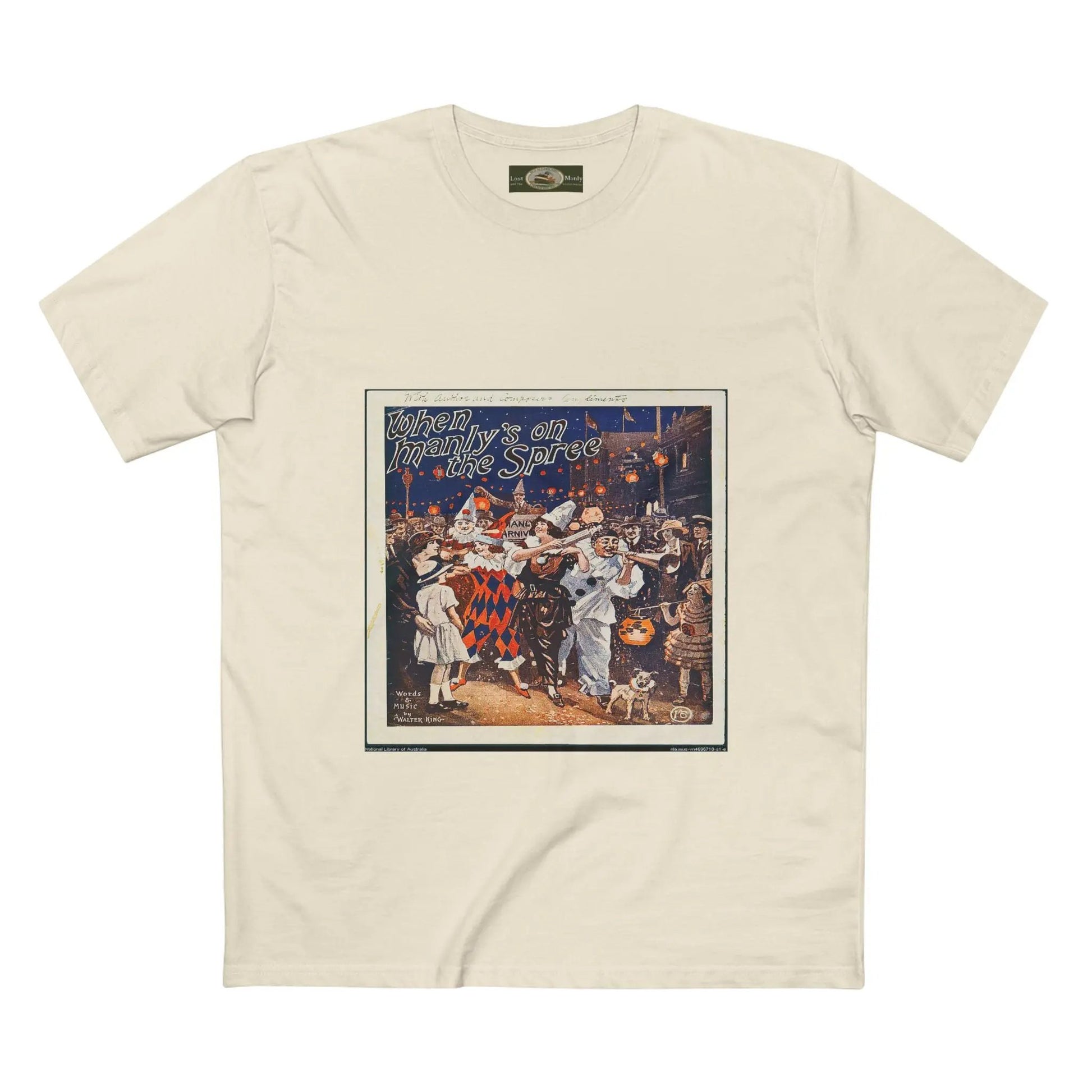 Vintage Manly Mardi Gras Staple Tee 