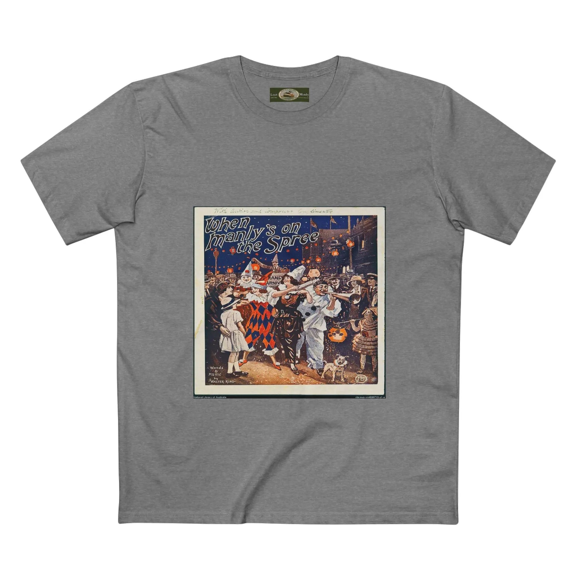 Vintage Manly Mardi Gras Staple Tee 