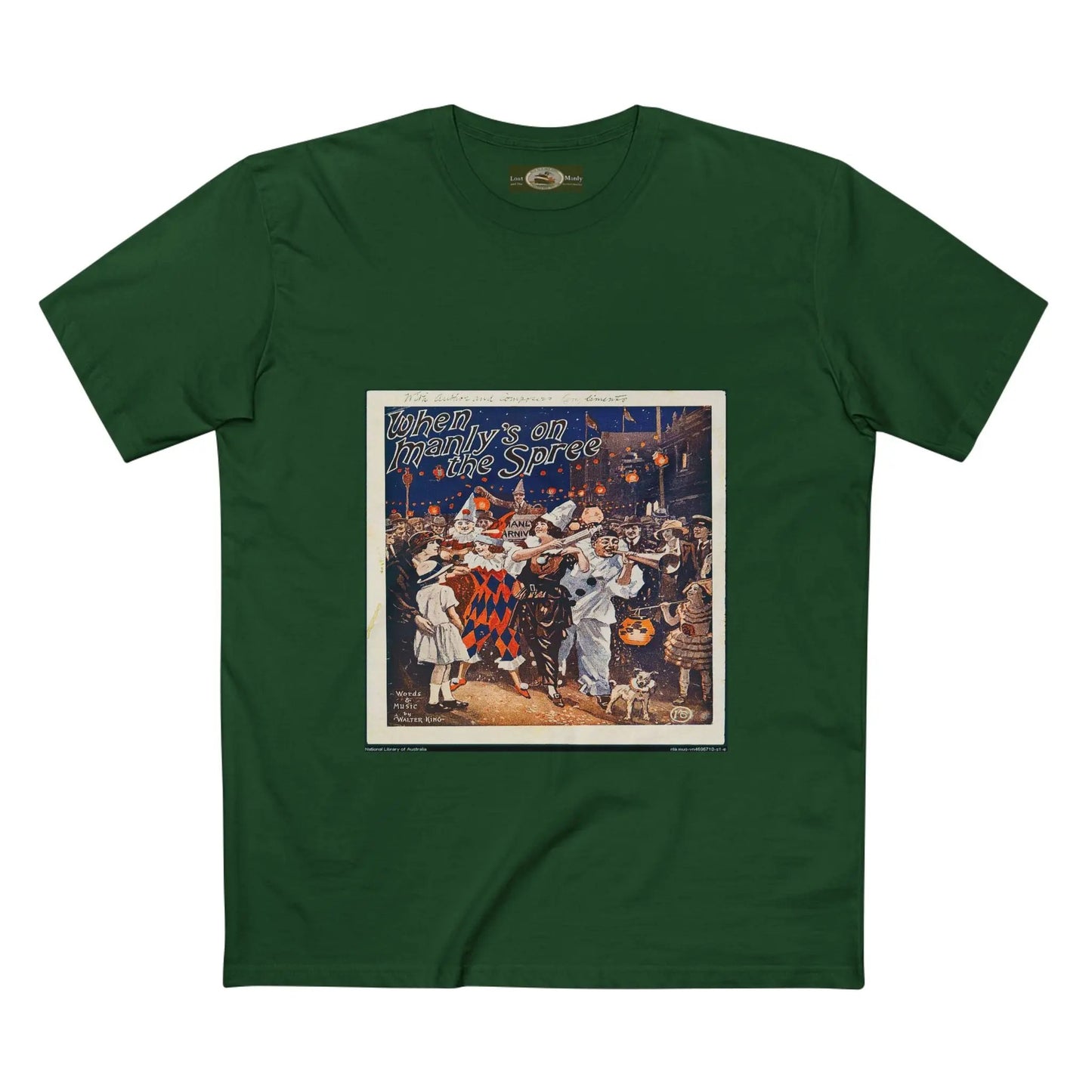Vintage Manly Mardi Gras Staple Tee 