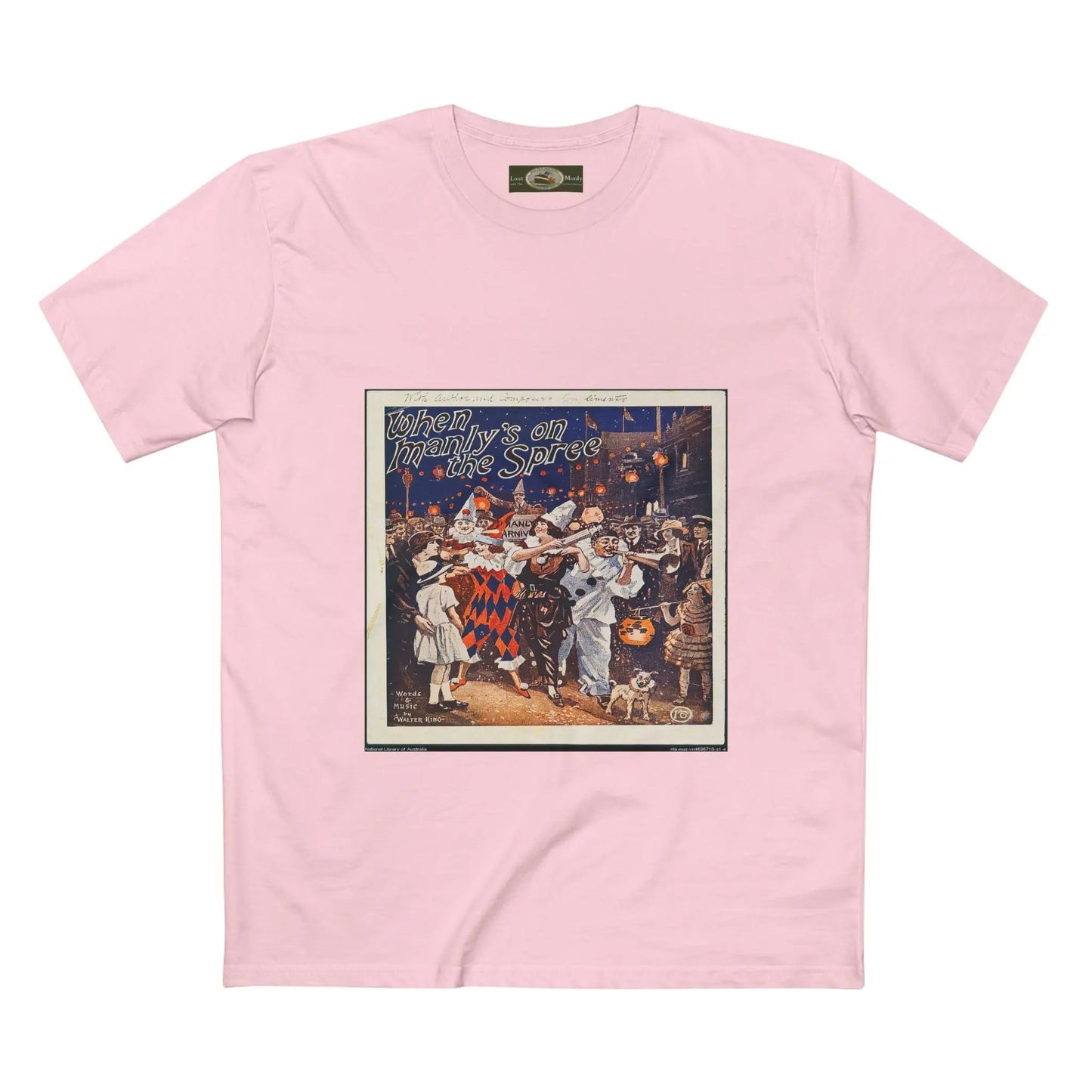 Vintage Manly Mardi Gras Staple Tee 