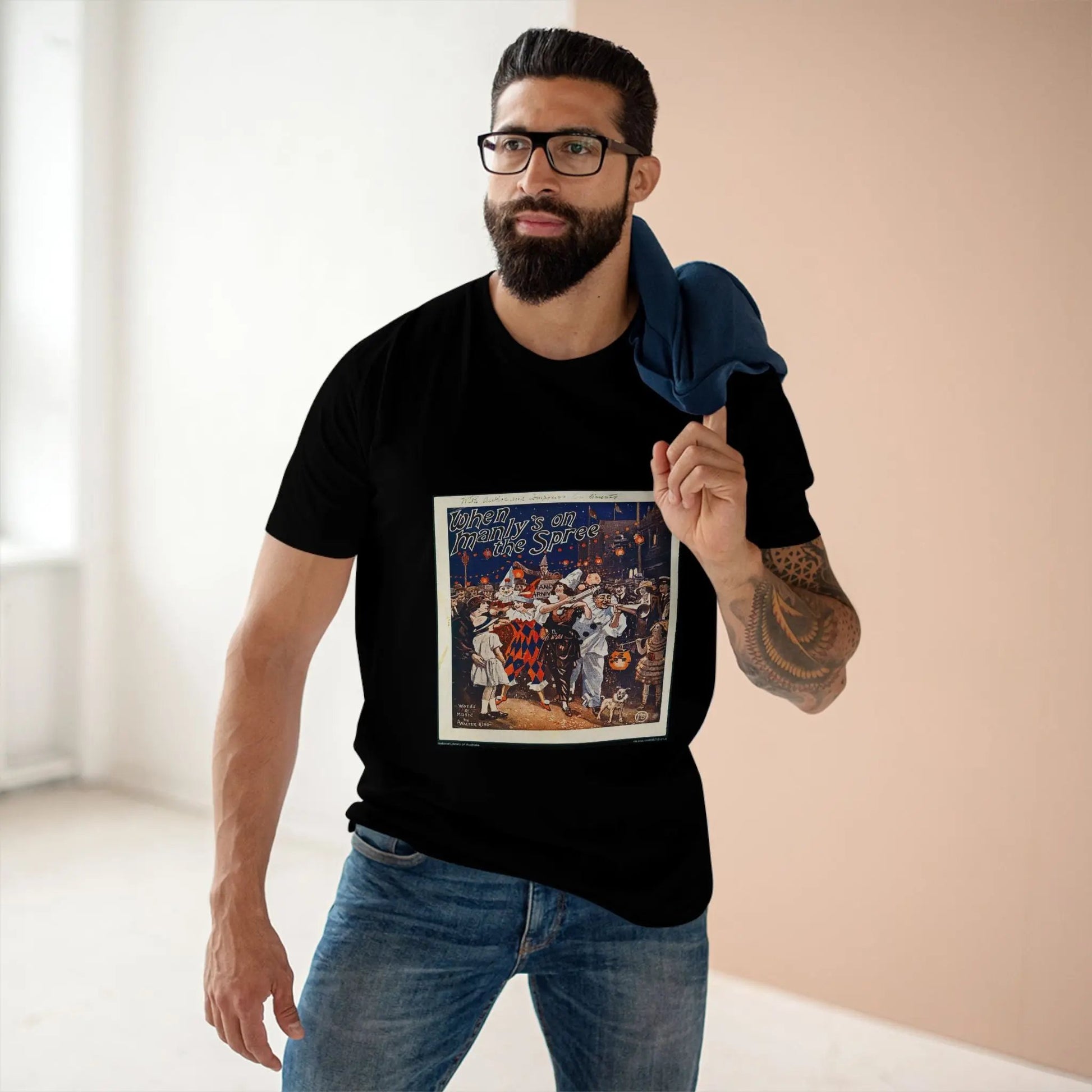 Vintage Manly Mardi Gras Staple Tee 