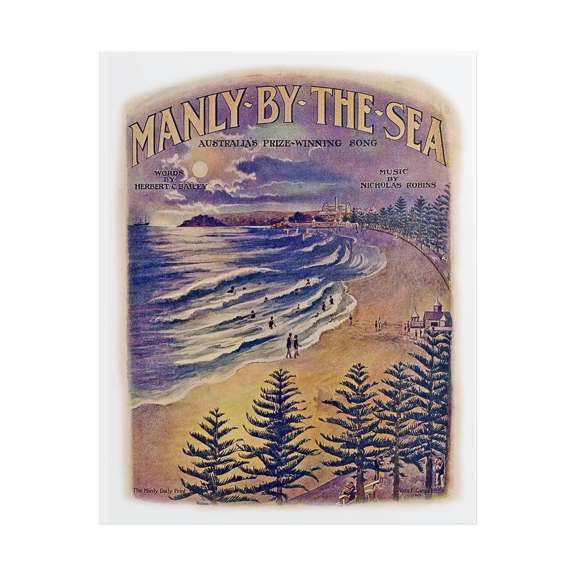 Vintage Poster Manly 1924 
