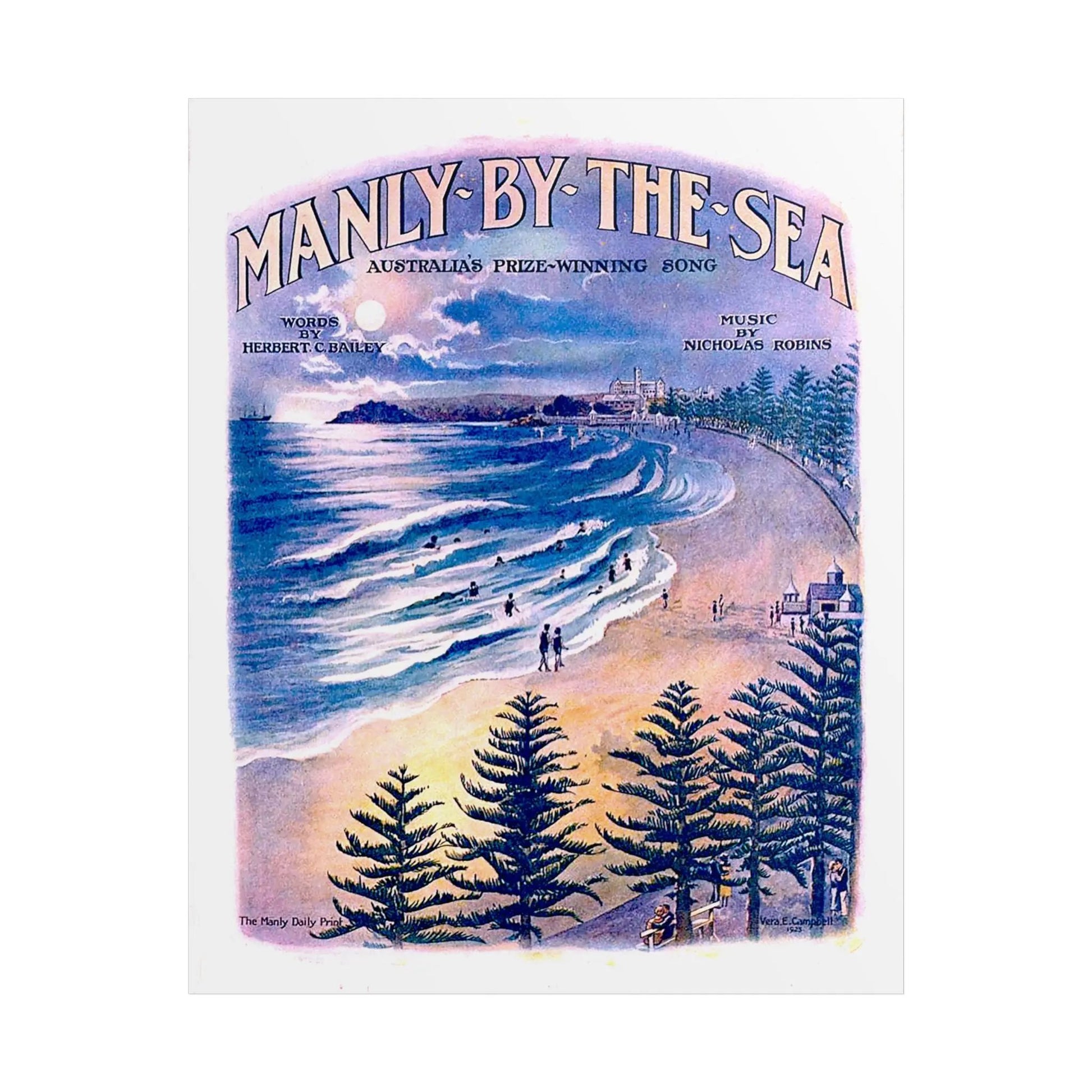 Vintage Poster Manly 1924 