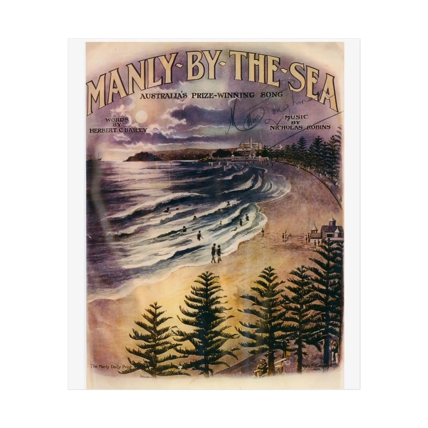 Vintage Poster Manly 1924 