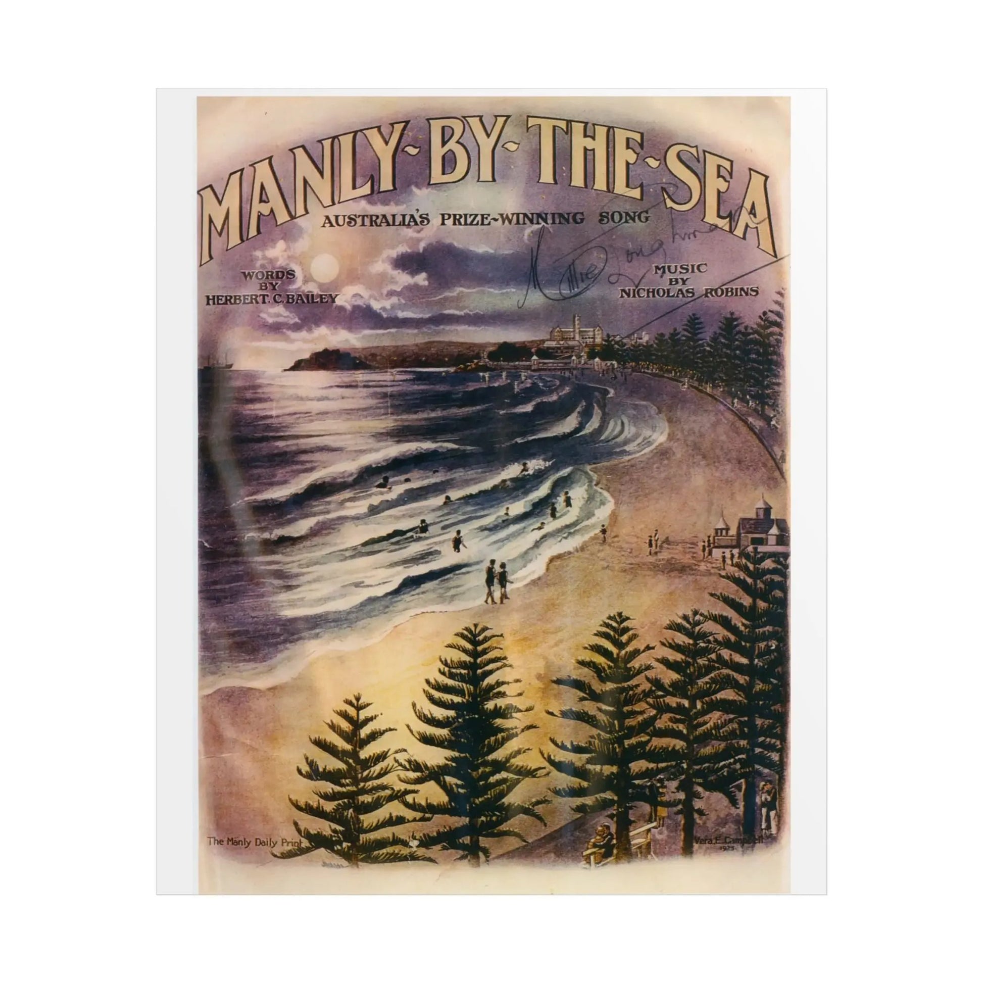 Vintage Poster Manly 1924 
