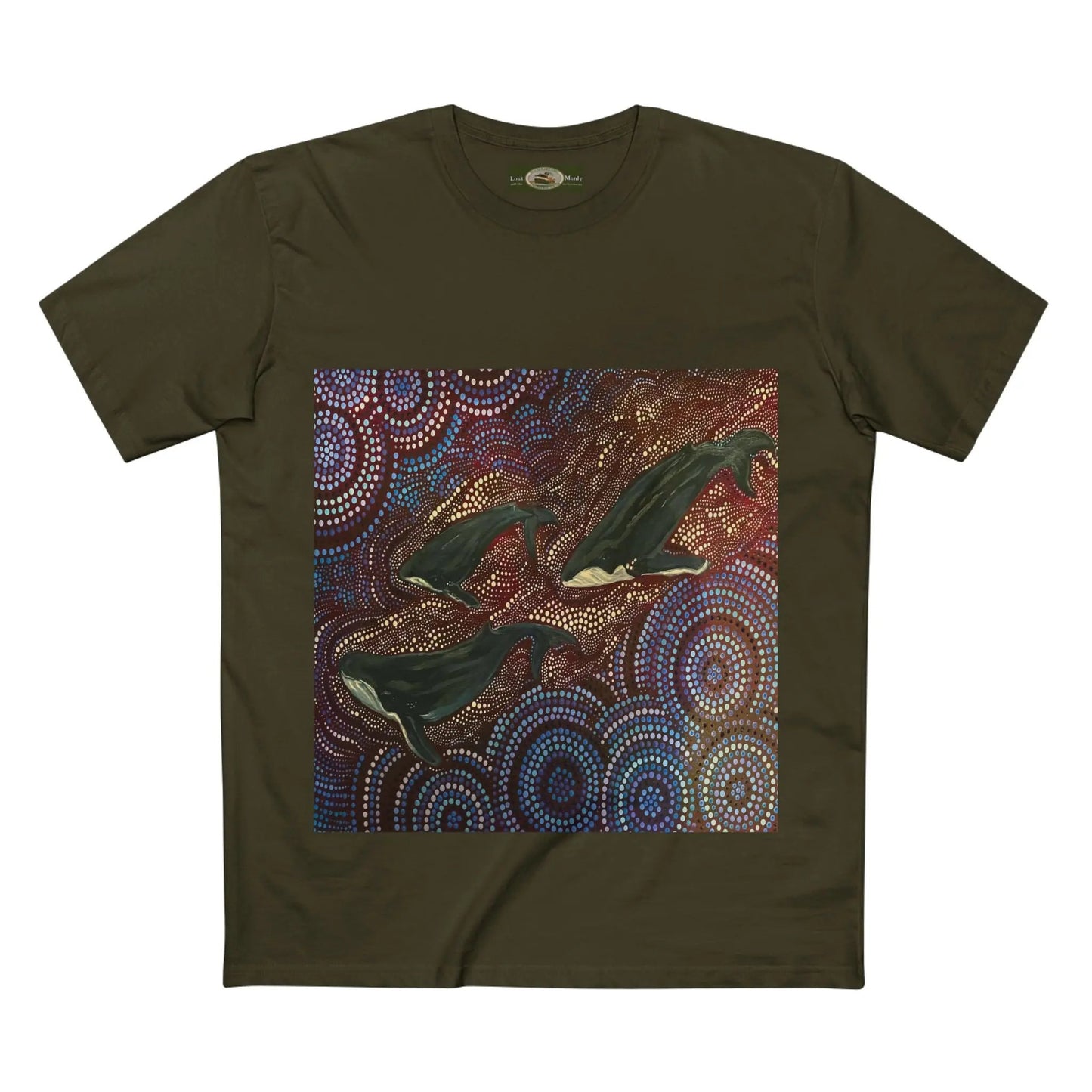 Whales at Long Reef Art Logo T-Shirt 