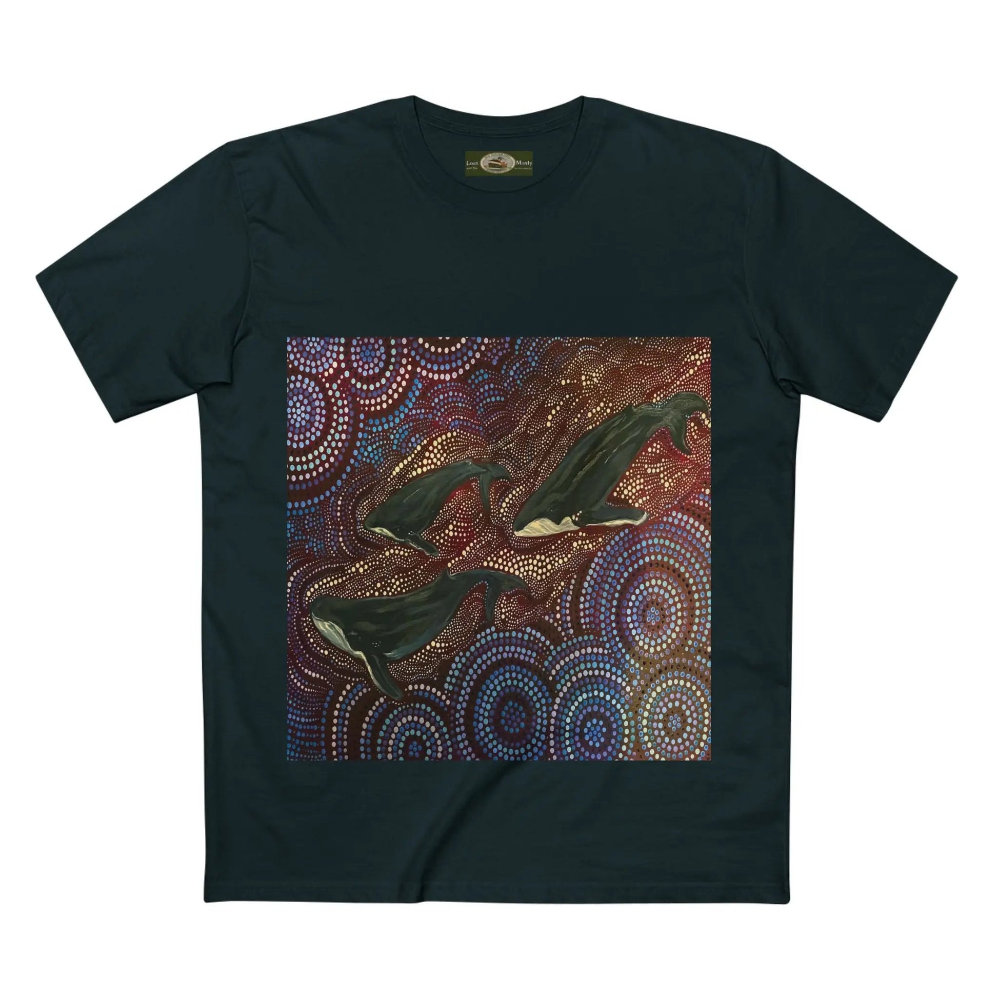 Whales at Long Reef Art Logo T-Shirt 
