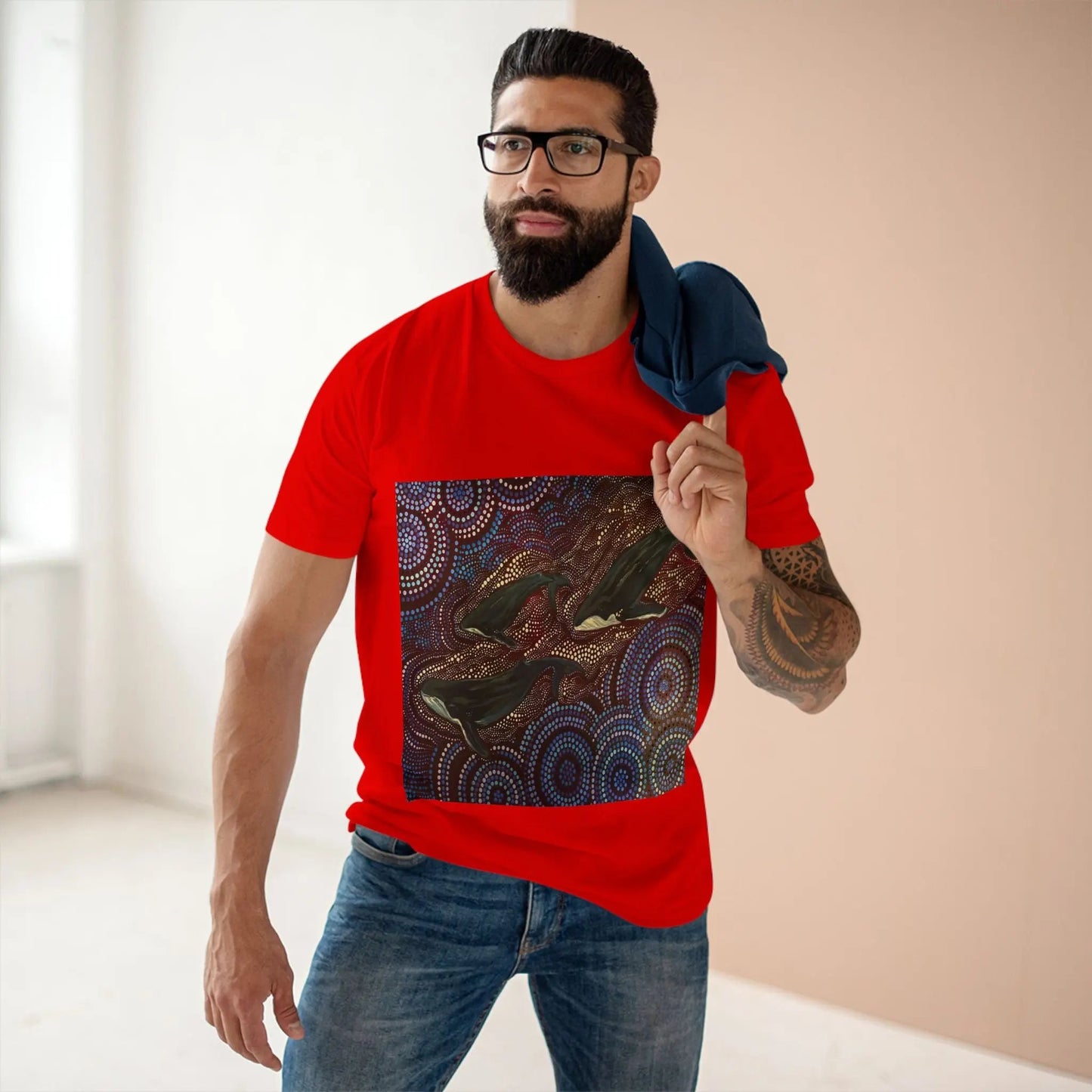 Whales at Long Reef Art Logo T-Shirt 
