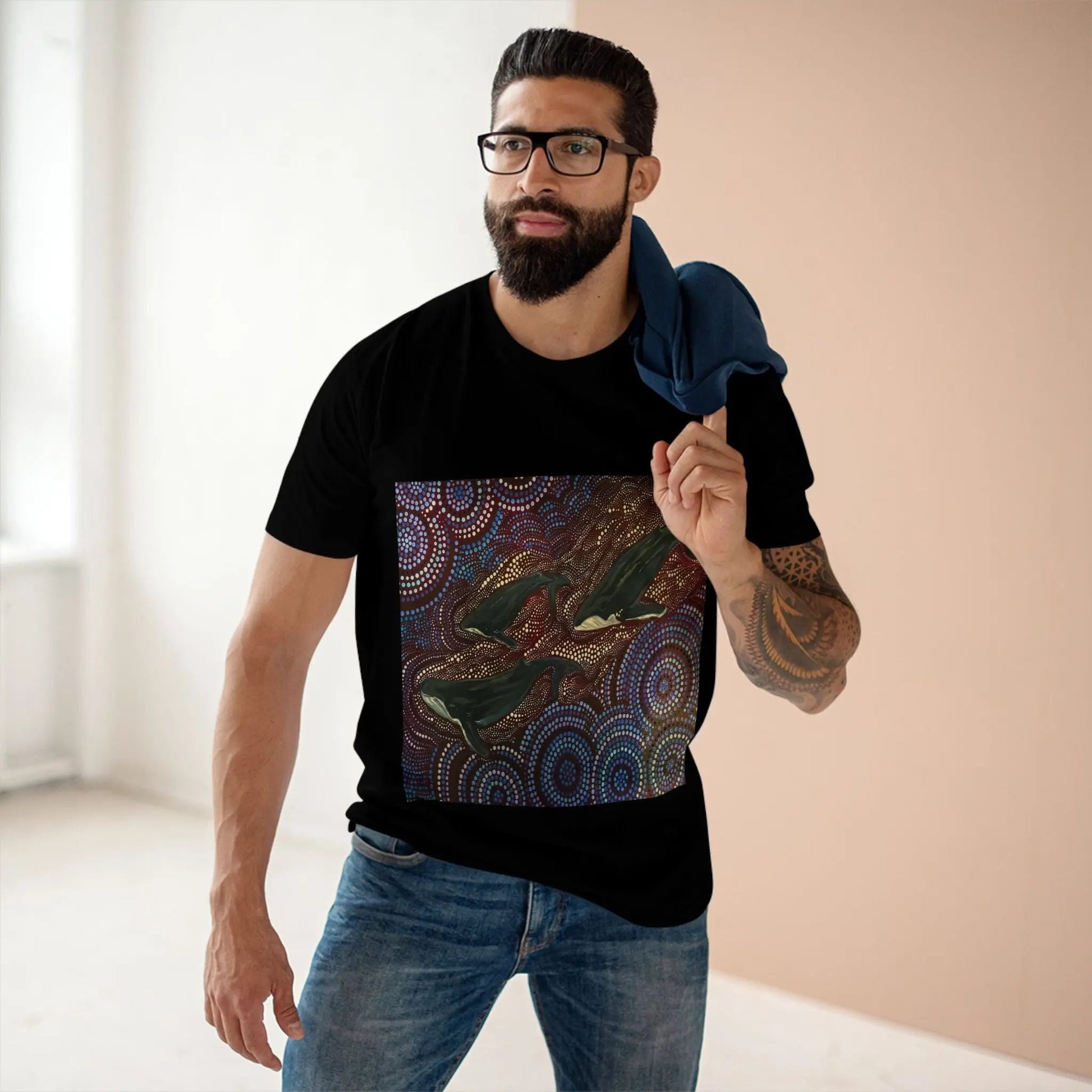 Whales at Long Reef Art Logo T-Shirt 