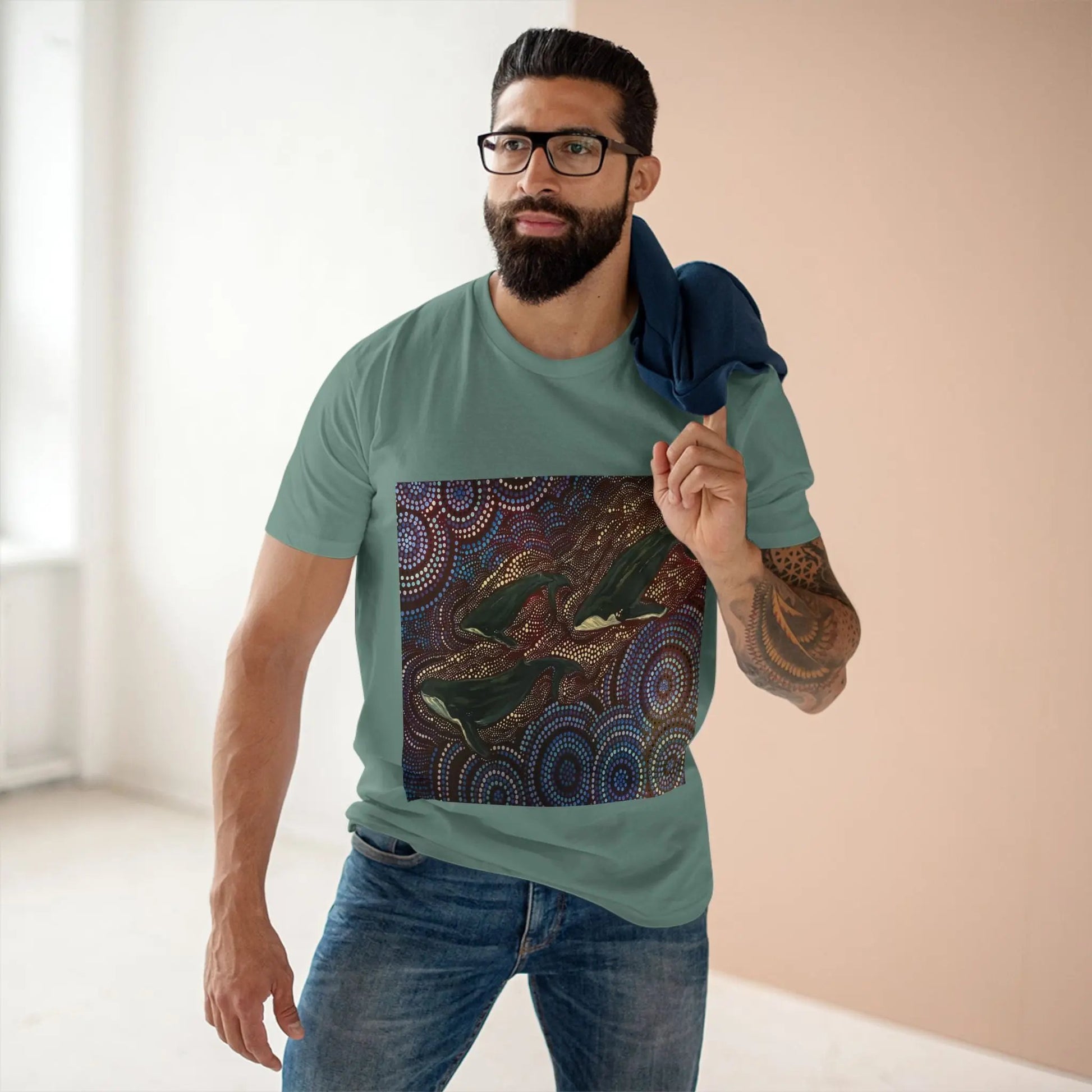 Whales at Long Reef Art Logo T-Shirt 