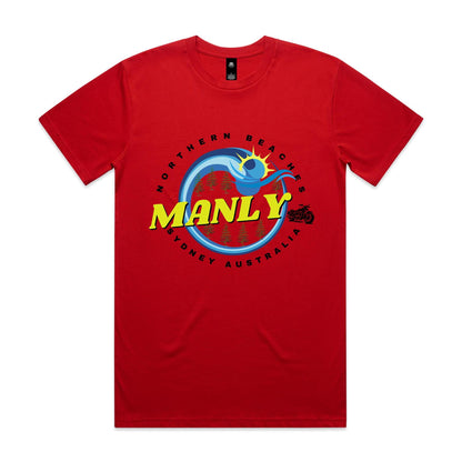 Lost Manly custom logo The Manly Barry AS Colour Staple Tee - Lost Manly Shop