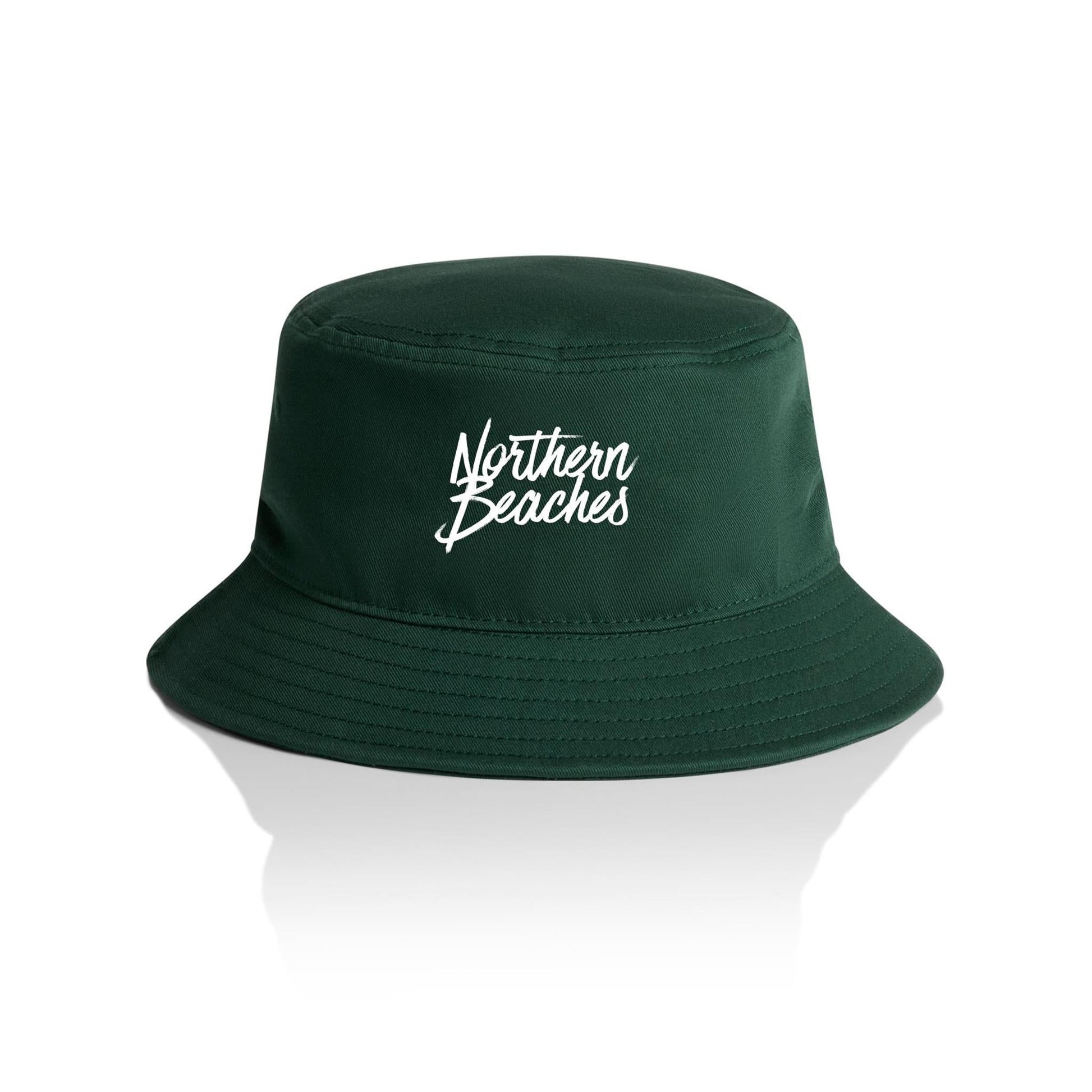 AS Colour Bucket Hat Northern Beaches white font 