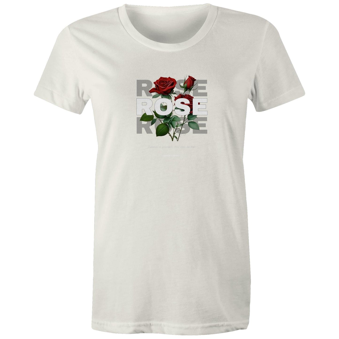 Women's Maple Tee Rose custom logo 