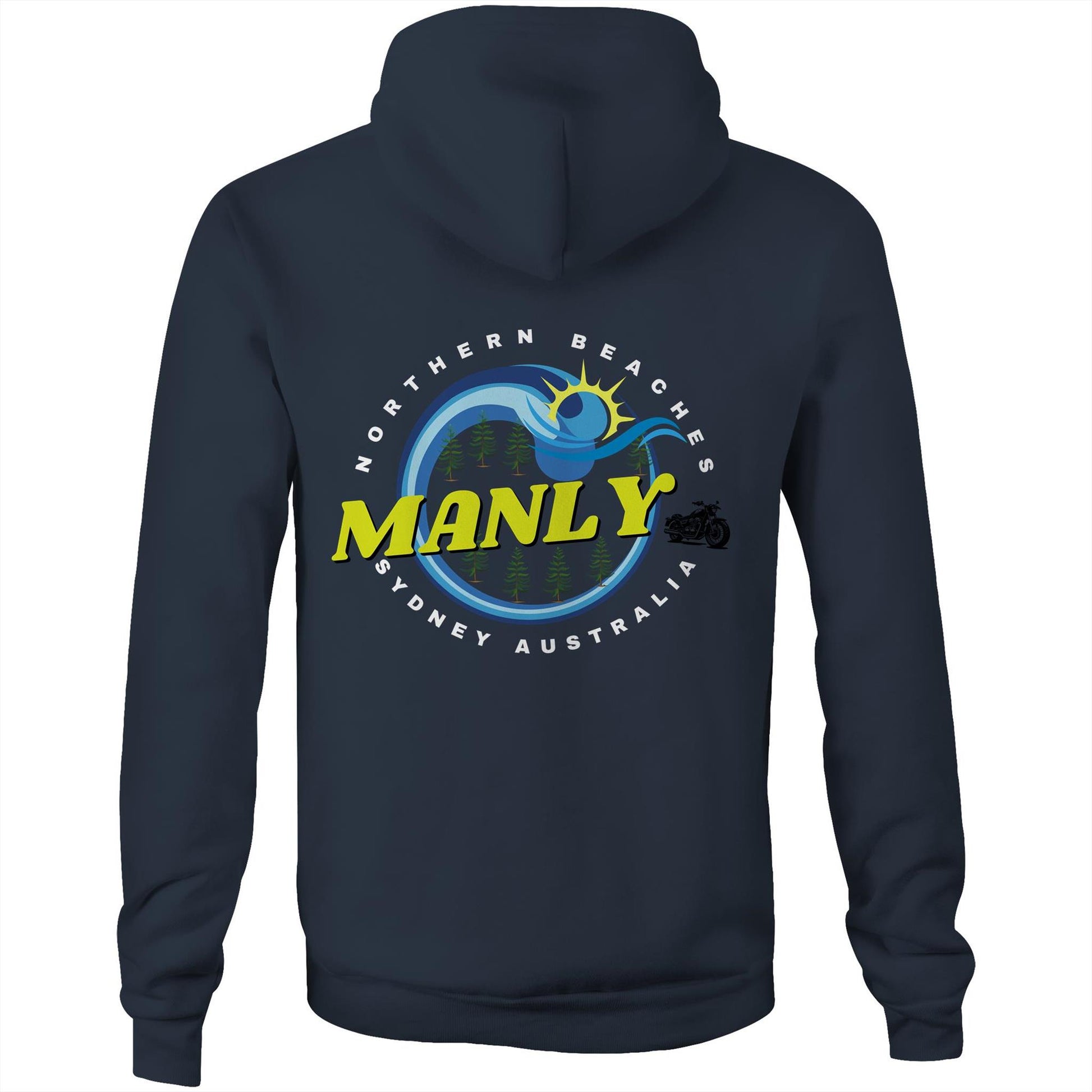 Lost Manly custom logo The Manly Barry AS Colour - Stencil Hood - Lost Manly Shop