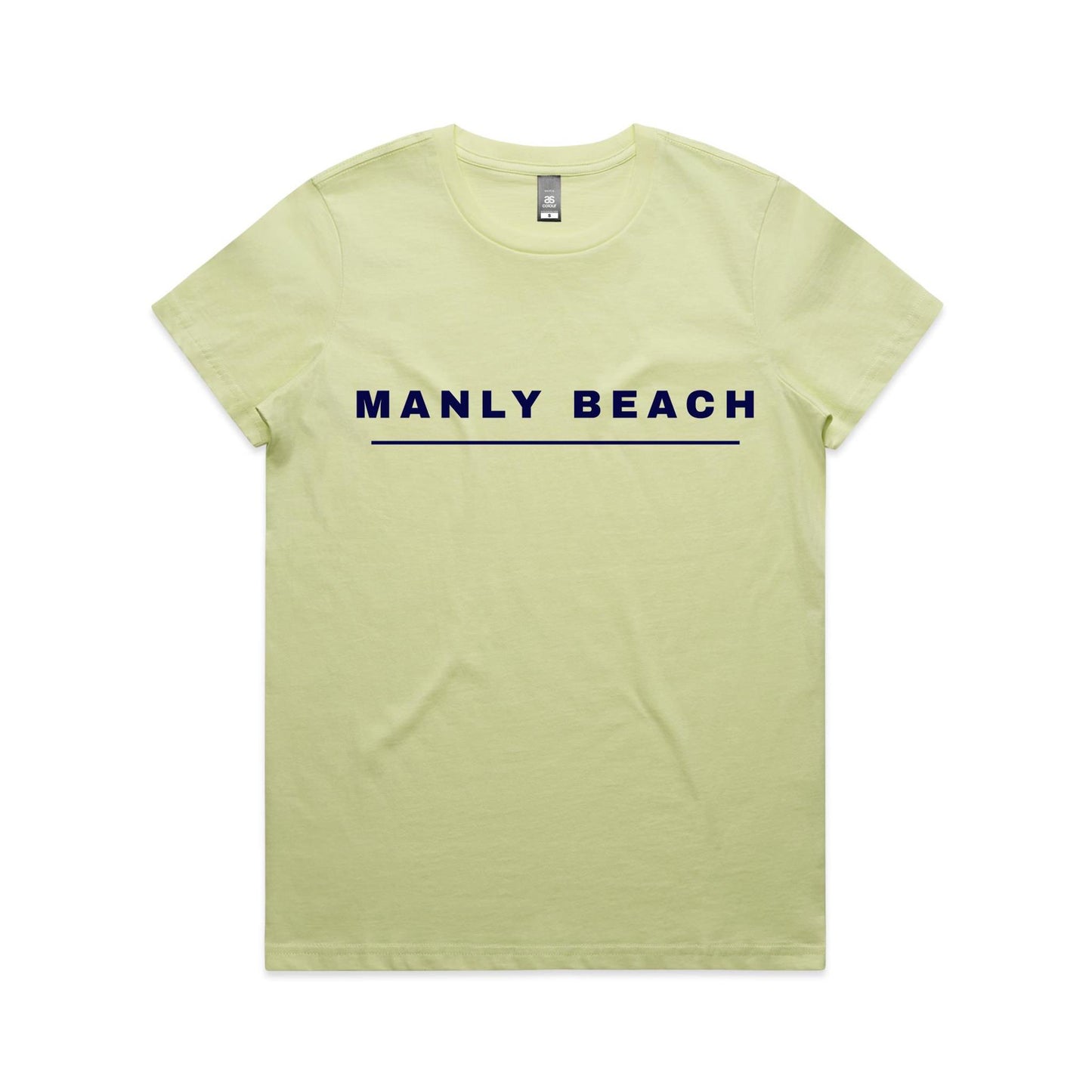 Lost Manly custom logo Manly Beach edition AS Colour Women's Maple Tee - Lost Manly Shop