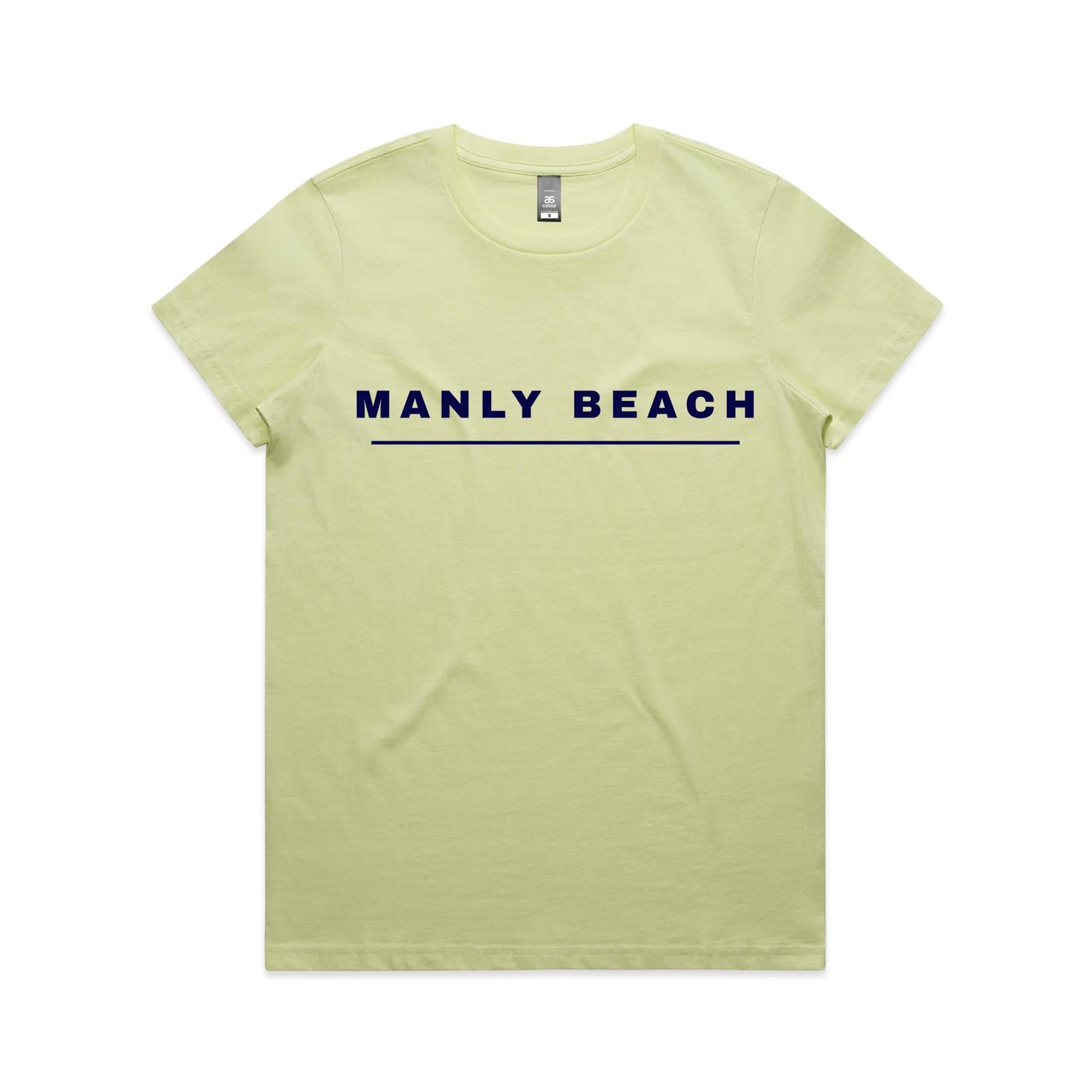 Lost Manly custom logo Manly Beach edition AS Colour Women's Maple Tee - Lost Manly Shop