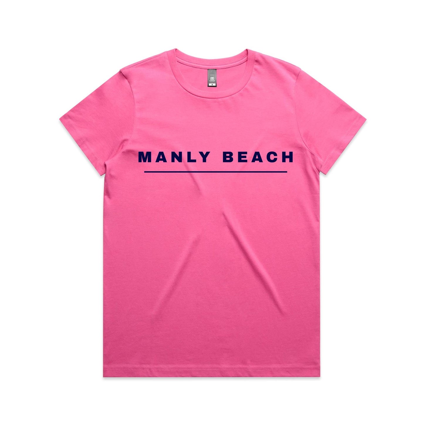 Lost Manly custom logo Manly Beach edition AS Colour Women's Maple Tee - Lost Manly Shop