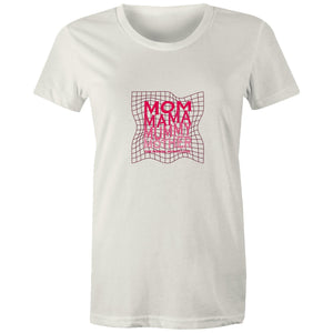 Women's Maple Tee Mom Mama Mother Print 