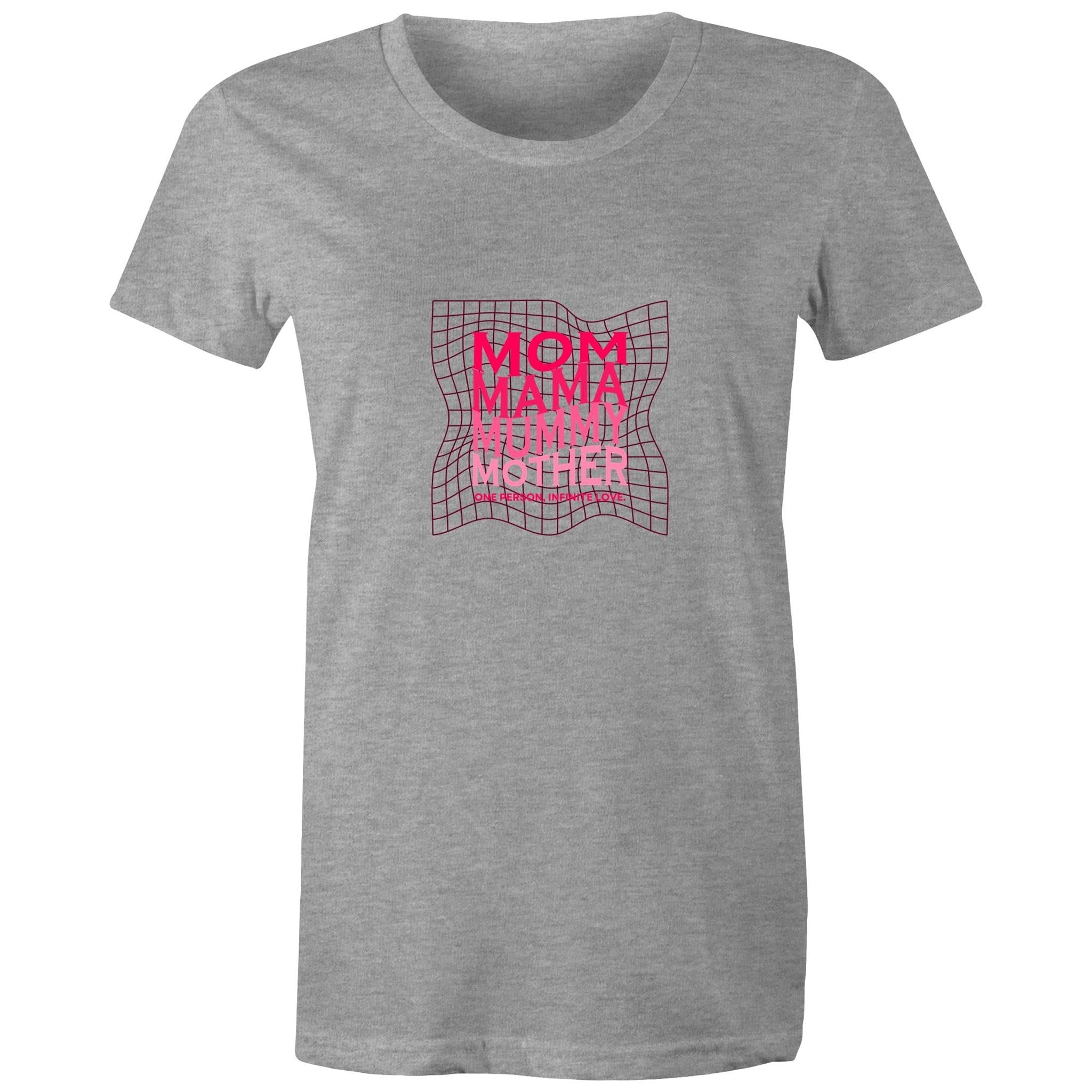 Women's Maple Tee Mom Mama Mother Print 