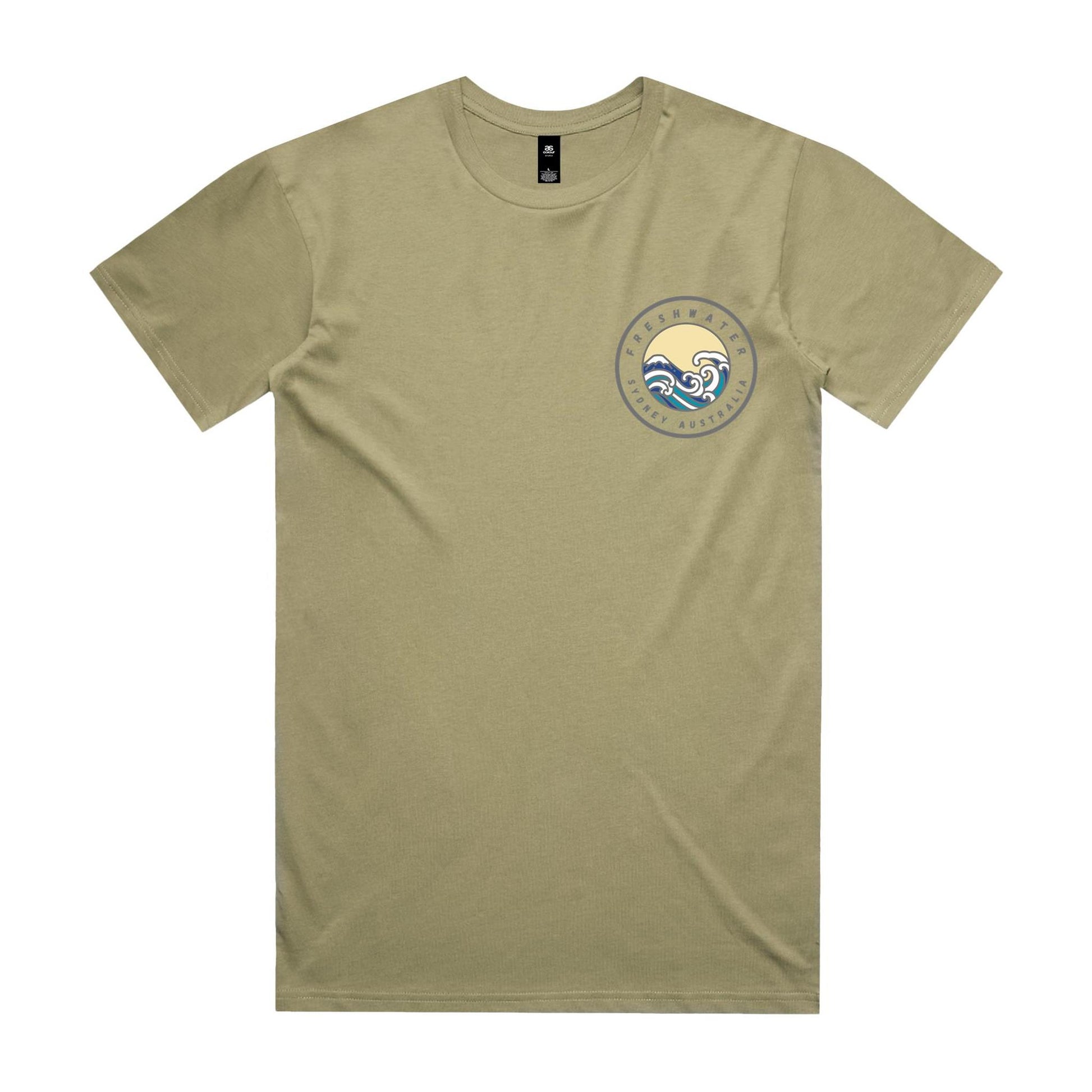 Freshwater Sydney Australia custom double logo collection Comfy Cotton Tee - Lost Manly Shop