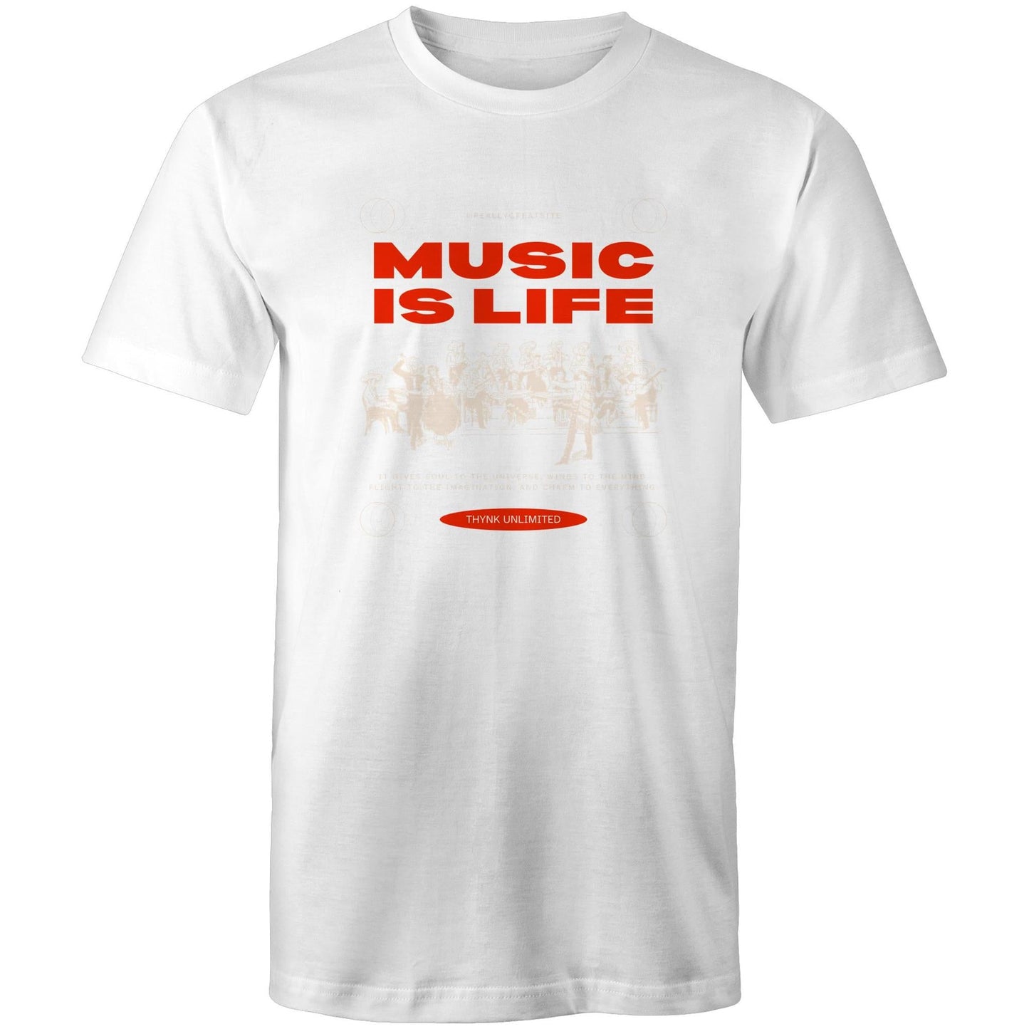 Mens T-Shirt Music is Life 