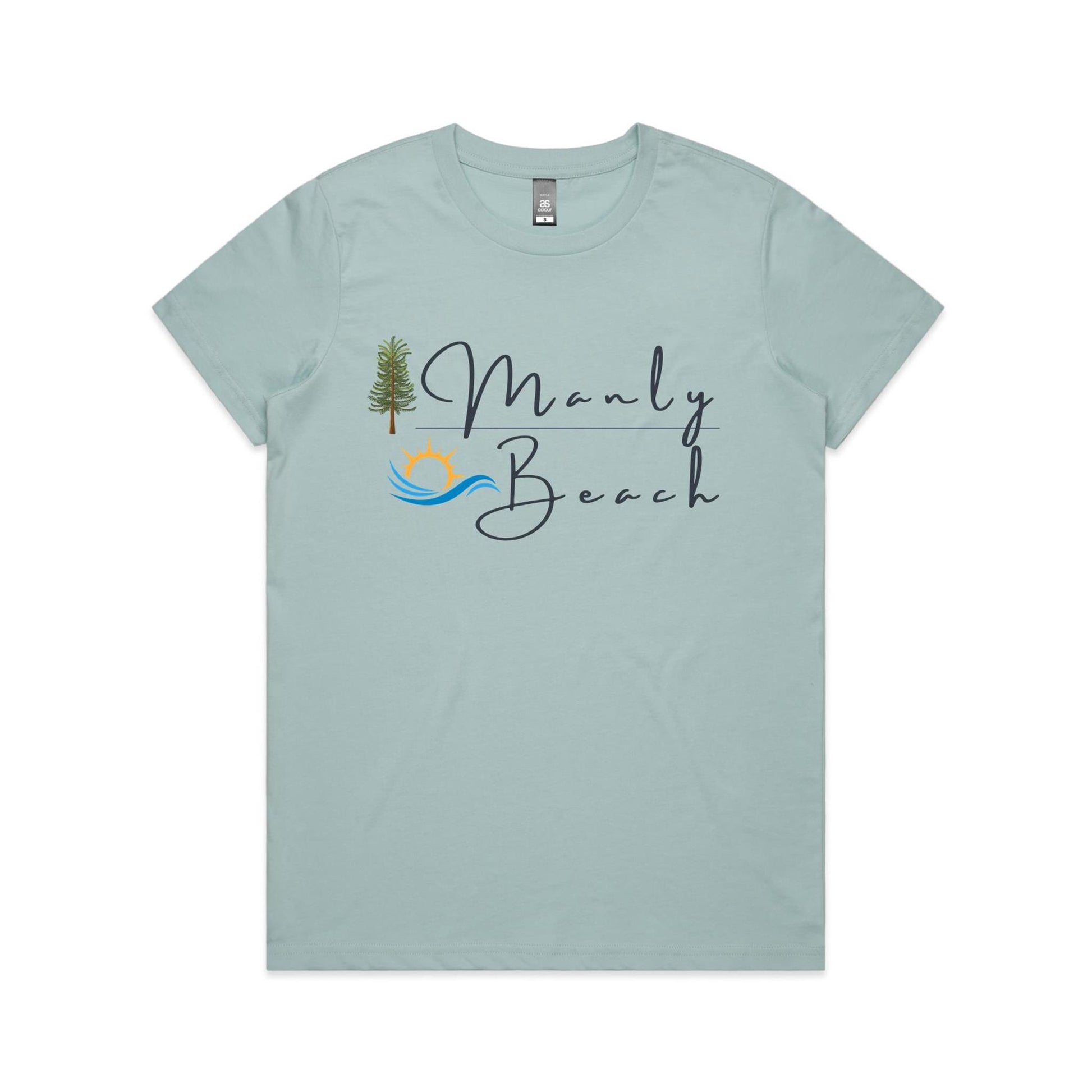 Lost Manly Custom Manly Beach Logo Limited Edition AS Colour Women's Maple Tee - Lost Manly Shop
