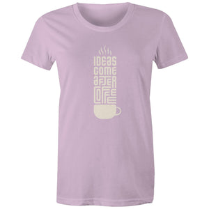 Women's Maple Tee Coffee Print 