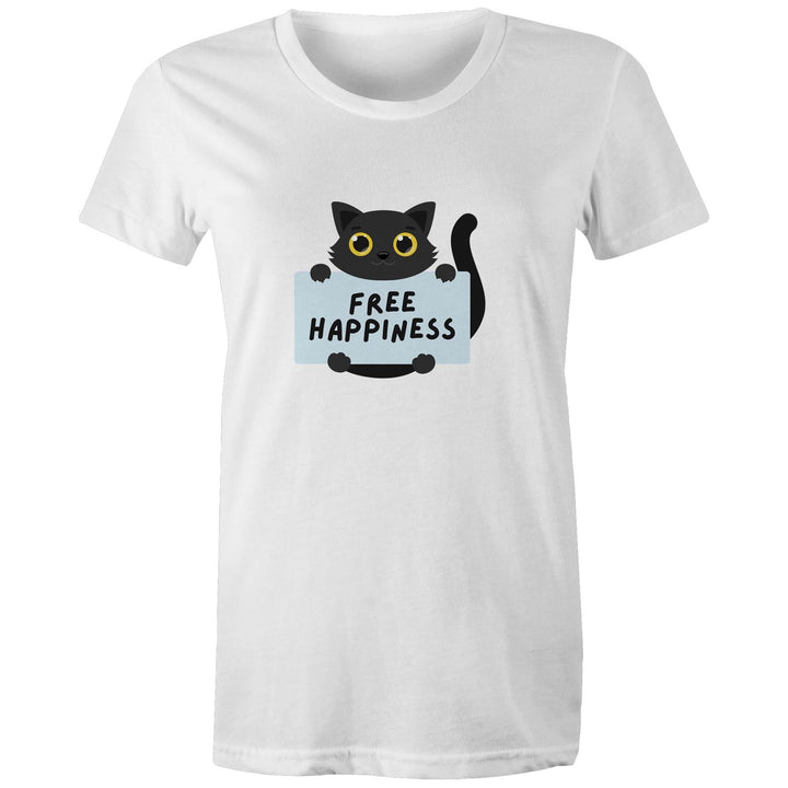 Women's Maple Tee Free Happiness Print 