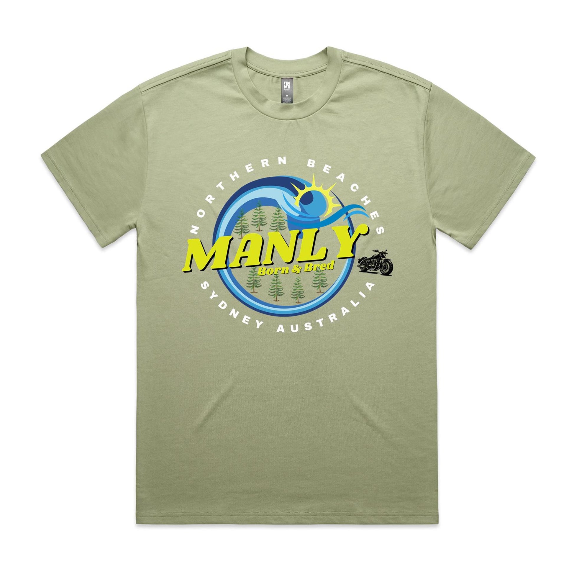 Lost Manly custom logo The Manly Barry Born & Bred edition AS Colour Heavy Tee - Lost Manly Shop