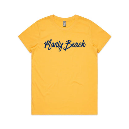 Lost Manly Custom Manly Beach Logo Edition AS Colour Women's Maple Tee - Lost Manly Shop