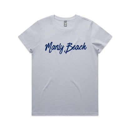 Lost Manly custom logo Manly Beach edition AS Colour Women's Maple Tee - Lost Manly Shop