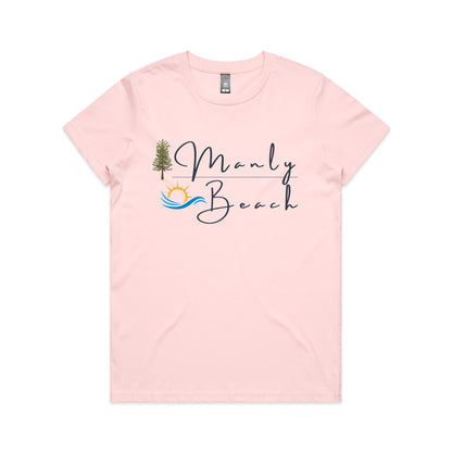 Lost Manly Custom Manly Beach Logo Limited Edition AS Colour Women's Maple Tee - Lost Manly Shop