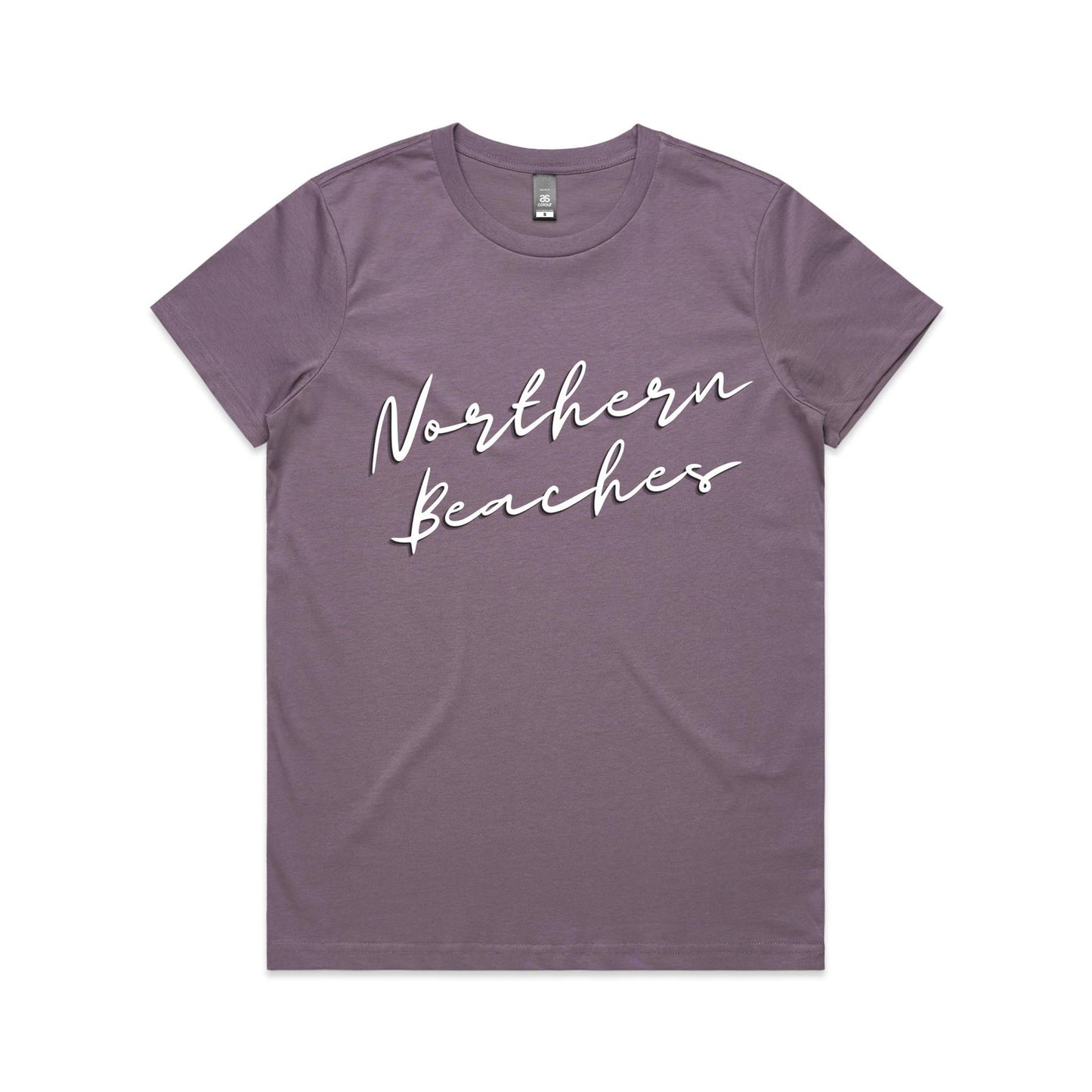 Lost Manly custom logo Northern Beaches AS Colour Women's Maple Tee - Lost Manly Shop