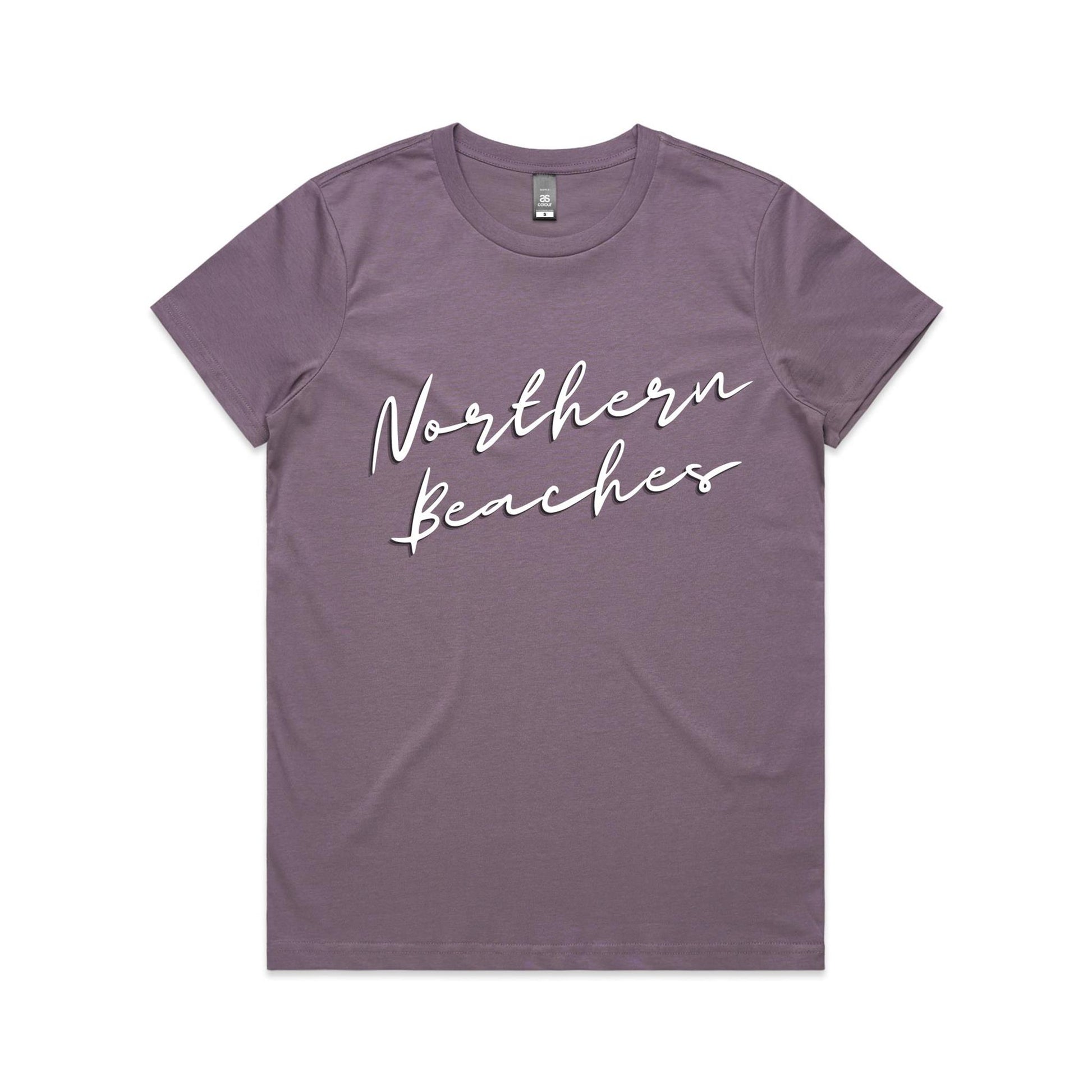 Lost Manly custom logo Northern Beaches AS Colour Women's Maple Tee - Lost Manly Shop