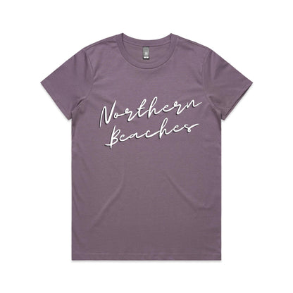 Lost Manly custom logo Northern Beaches AS Colour Women's Maple Tee - Lost Manly Shop