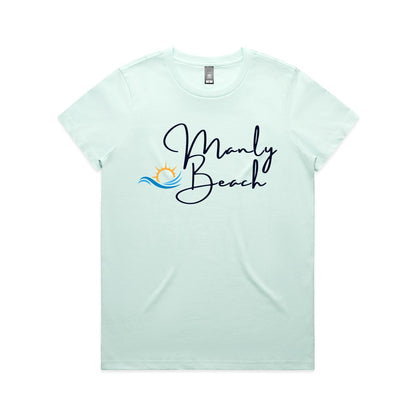 Lost Manly Custom Manly Beach Logo Limited Edition AS Colour Women's Maple Tee - Lost Manly Shop